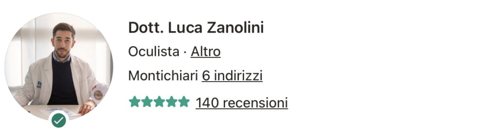 Oculista Manerbio, Dott. Luca Zanolini su Miodottore